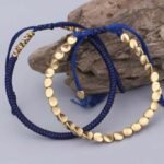 Tibetan copper bead healing and protective luck bracelet set