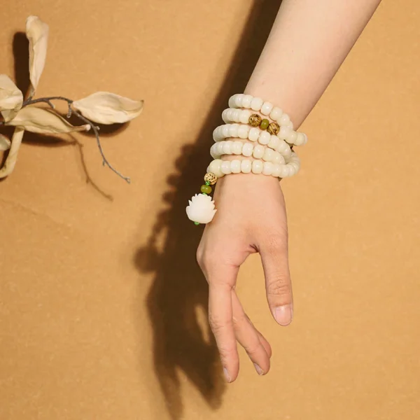 OM MANI PADME HUM CATCHER Lucky and Lustful Reincarnation Yuzuru Bracelet