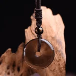 Tibetan obsidian protective necklace