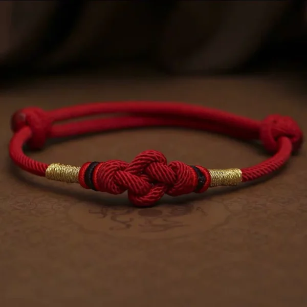 Red Jade Luck Fate Knot Braided Couple Bracelet