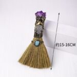 Natural Crystal Magic Mini Broom Ornament