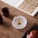 Zen-inspired crystal lotus incense burner