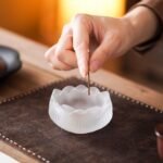 Zen-inspired crystal lotus incense burner