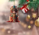 Acrylic Peking Opera Character Pendant with Chinese Style, Theatrical Decor, Keychain, Trendy Bag Charm