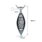 Tibet Om Mani Padme Hum Protection Necklace Rotatable Pendant