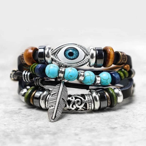 Tibetan Turquoise Evil Eye Purification Bracelet