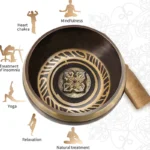Tibetan Meditation Bowl for Healing and Mindfulness Om Mani Padme Hum Singing Bowl
