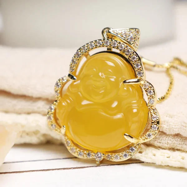 Good Luck Laughing Buddha Necklace
