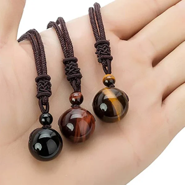 Tibetan Tiger's Eye Protection Necklace