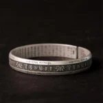 Om Mani Padme Hum Heart Sutra Mantra Lotus Peace Meditation Cuff Bracelet Bangle