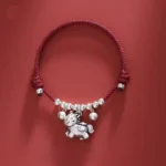 Year of the Horse 999 Sterling Silver String Braided Protection Bracelet
