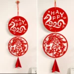 Year of the Horse HAPPY 2026 Luck Chinese New Year Spring Festival Hanging Decoration