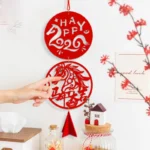 Year of the Horse HAPPY 2026 Luck Chinese New Year Spring Festival Hanging Decoration