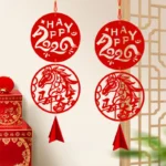 Year of the Horse HAPPY 2026 Luck Chinese New Year Spring Festival Hanging Decoration