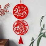Year of the Horse HAPPY 2026 Luck Chinese New Year Spring Festival Hanging Decoration