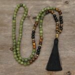 Tibetan Green Jasper Protection Mala Bracelet