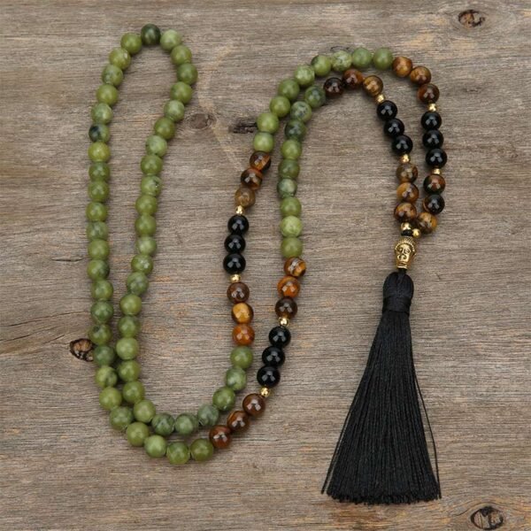 Tibetan Green Jasper Protection Mala Bracelet