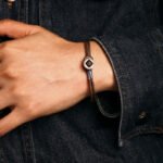 925 Sterling Silver Handmade Button Protection Weave String Bracelet