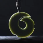 One's Luck Improves Design Patern Hetian Cyan Jade Peace Buckle Luck Necklace Pendant