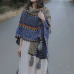 Tibetan Shawl Soft Warm Knitting Cloak Winter Tibetan Tassel Scarf
