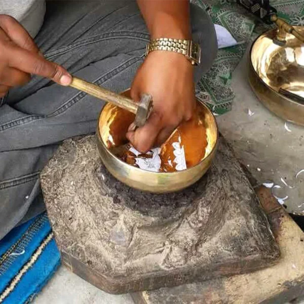 Tibetan Meditation Bowl for Healing and Mindfulness Om Mani Padme Hum Singing Bowl