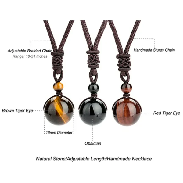Tibetan Tiger's Eye Protection Necklace