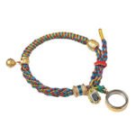 Tibetan handmade woven six-syllable mantra five-colored wealth-attracting/evil-repelling bracelet