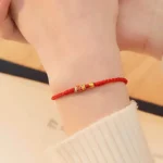 925 Sterling Silver Handmade Koi Fish Wealth Success Braided Rope Bracelet