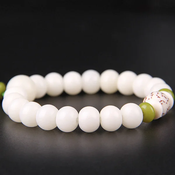 Lotus Natural White Bodhi Seed Luck Bracelet