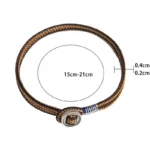 925 Sterling Silver Handmade Button Protection Weave String Bracelet