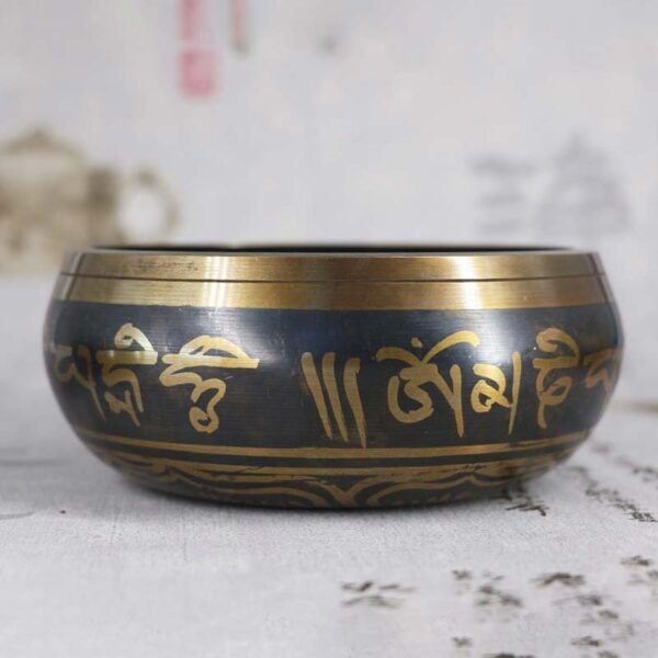 Tibetan Meditation Bowl for Healing and Mindfulness Om Mani Padme Hum Singing Bowl