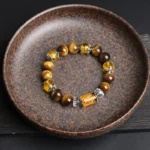 Tiger Eye Bead Fortune Prosperity Bracelet
