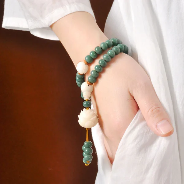 Lotus Cyan Bodhi Seed Success Bracelet