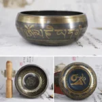 Tibetan Meditation Bowl for Healing and Mindfulness Om Mani Padme Hum Singing Bowl