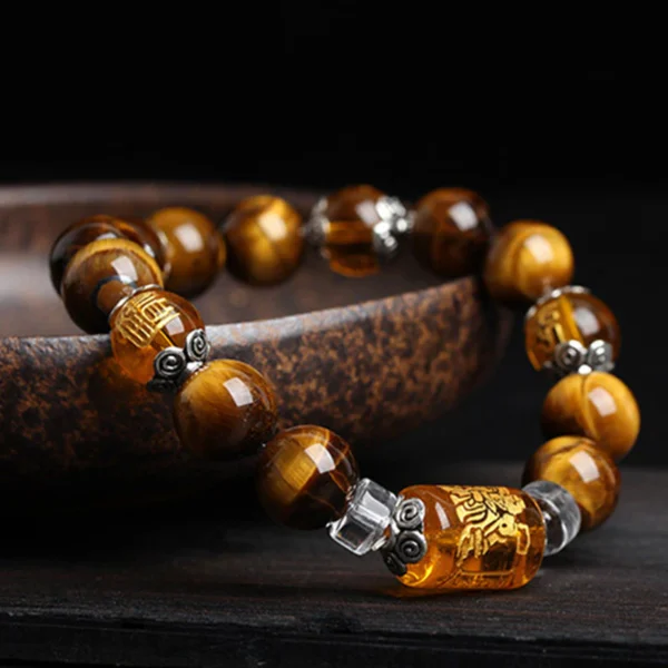 Tiger Eye Bead Fortune Prosperity Bracelet