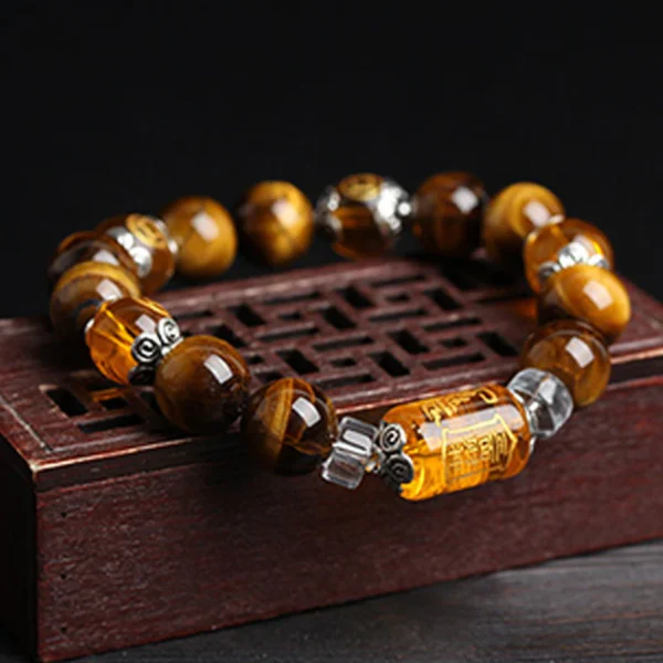 Tiger Eye Bead Fortune Prosperity Bracelet