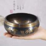 Tibetan Meditation Bowl for Healing and Mindfulness Om Mani Padme Hum Singing Bowl