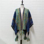 Tibetan Shawl Soft Warm Knitting Cloak Winter Tibetan Tassel Scarf