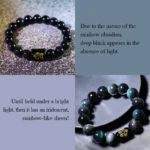 Natural Rainbow Obsidian Positive Transformation Bracelet