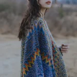 Tibetan Shawl Soft Warm Knitting Cloak Winter Tibetan Tassel Scarf