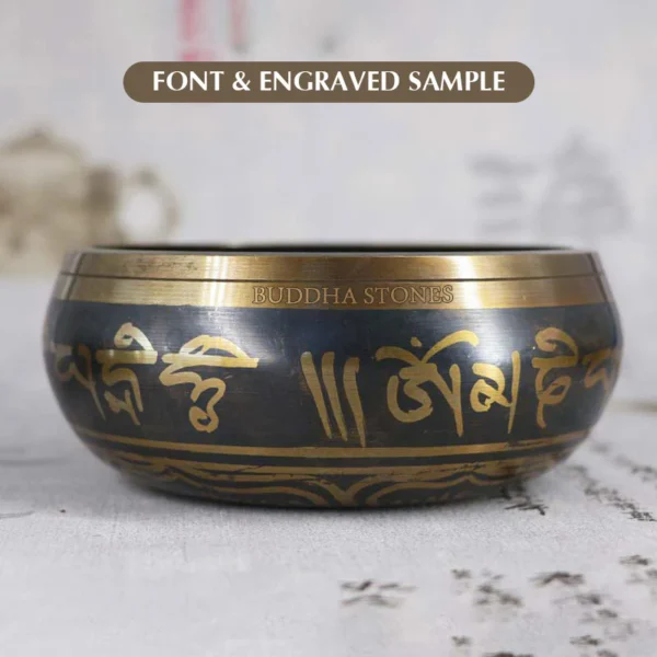 Tibetan Meditation Bowl for Healing and Mindfulness Om Mani Padme Hum Singing Bowl