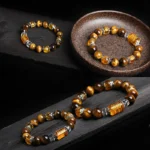 Tiger Eye Bead Fortune Prosperity Bracelet