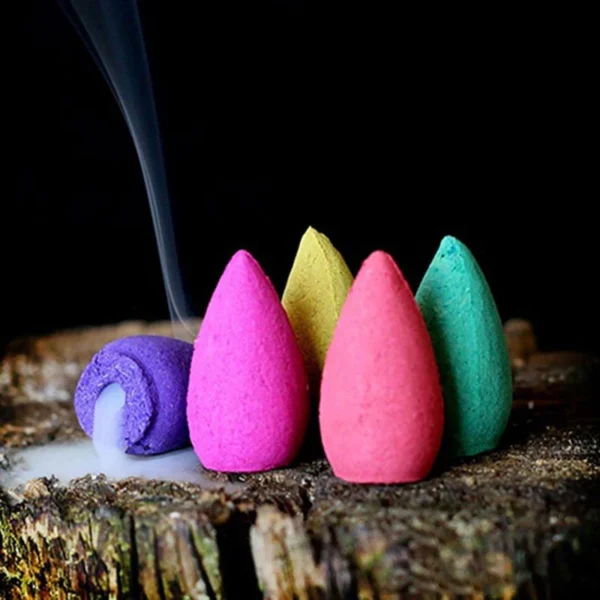 Mixed Aroma Backflow Incense 50 Cones Pack