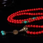 Tibetan Mala Red Turquoise Lucky Necklace Bracelet
