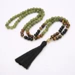 Tibetan Green Jasper Protection Mala Bracelet