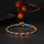 Tibet Handmade Five Color Thread Protection Braid String Bracelet