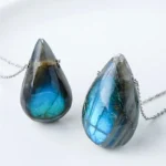 Labradorite Water Drop Support Healing Necklace Pendant