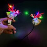 Christmas Red Reindeer Antler Headband for Girls and Children, Hair Clip, Headwear, Forest Style Reindeer Headband, Holiday DecorationSet (10 pieces)