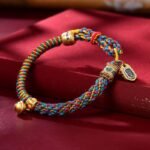 Tibetan handmade woven six-syllable mantra five-colored wealth-attracting/evil-repelling bracelet