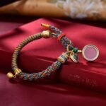 Tibetan handmade woven six-syllable mantra five-colored wealth-attracting/evil-repelling bracelet